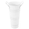 Vases Black Iron Umbrella Bucket Plant Handle Stand Flower for Basket Small Creative Pot 1
