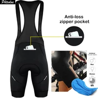 Phtxolue Men Women Cycling Bib Shorts Anti-Loss Zipper Pocket 6H 500KM Mountain Pro Bicycle Bike Short Black Blue Cycling Shorts 1