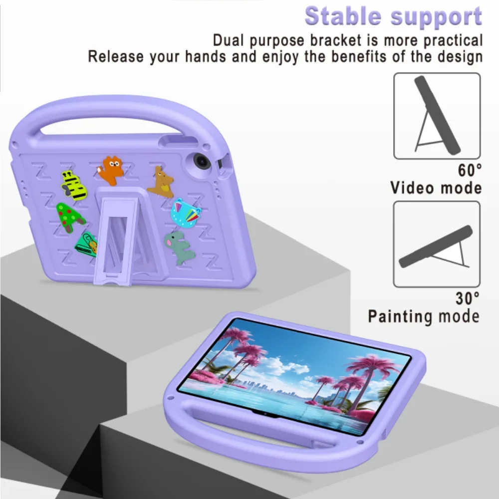 Cartoon Kids Tablet Cover with Built-in Stand - Soft EVA Case