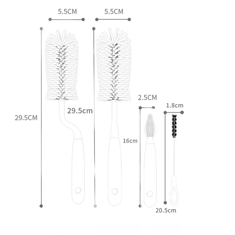 Cleaning Brush Bottle Cleaning Brush Bottle Brush Cleaning Brush Set Straw Cleaning Brush for Glass Cup Kitchen Baby Pacifier