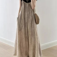 Sewing Academy AS Loose Wide Leg Jumpsuit Paper Pattern Women's Salt Series Straight Tube Big Foot Overalls Sample - Image 2