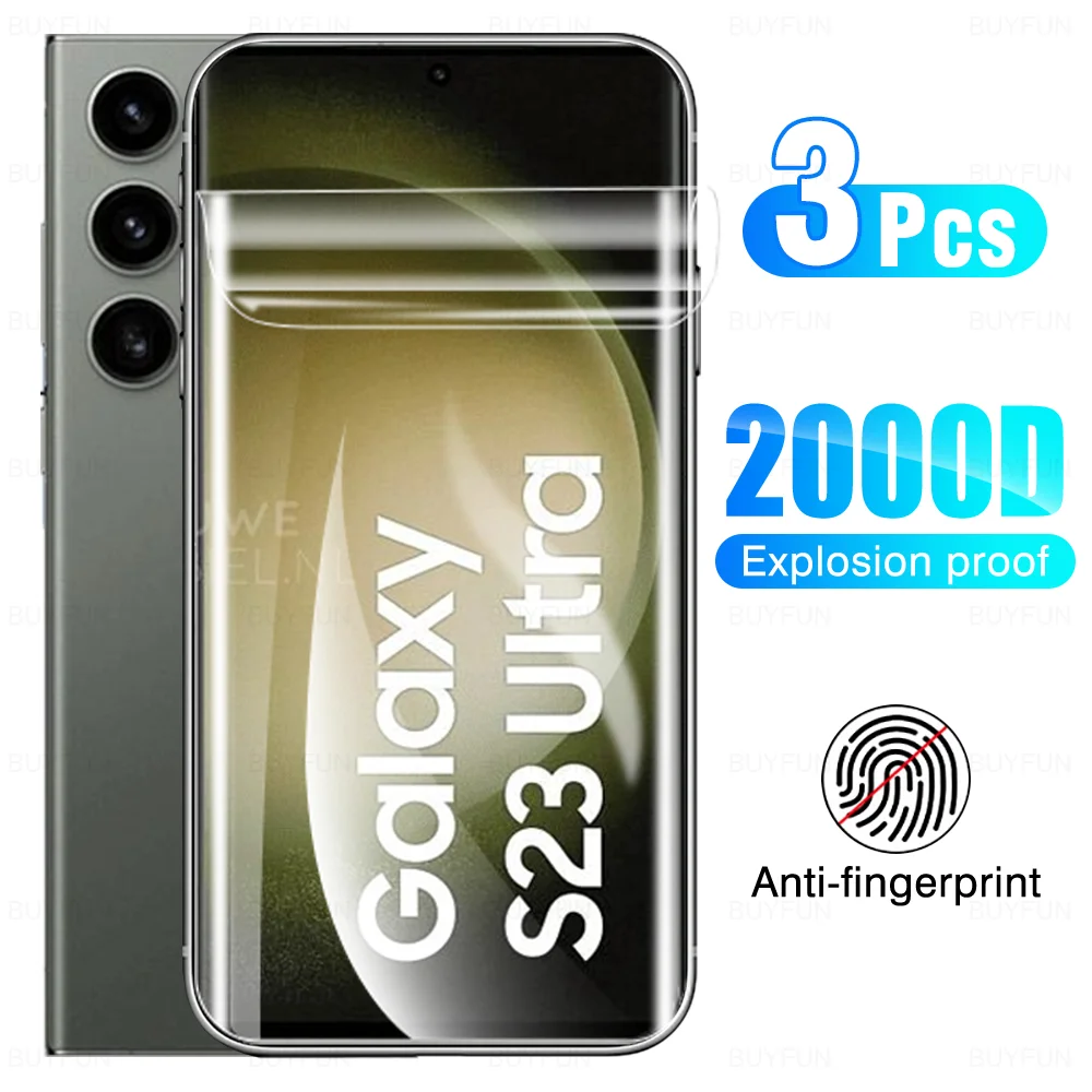 Pellicola Idrogel 3Pcs Per Samsung Galaxy S23 Ultra Screen Protector Per Samsung Z Flip 3 4 Flip3 Flip4 S20 S21 Fe S22 Plus S10 S10E