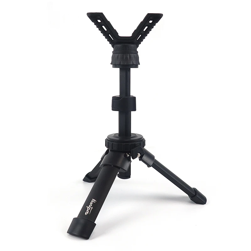 Professional Mini Camera Stick Shooting Hunting Telescope Tripod Outdoor Aluminum V Yoke Head with Height Adjustment for Outdoor