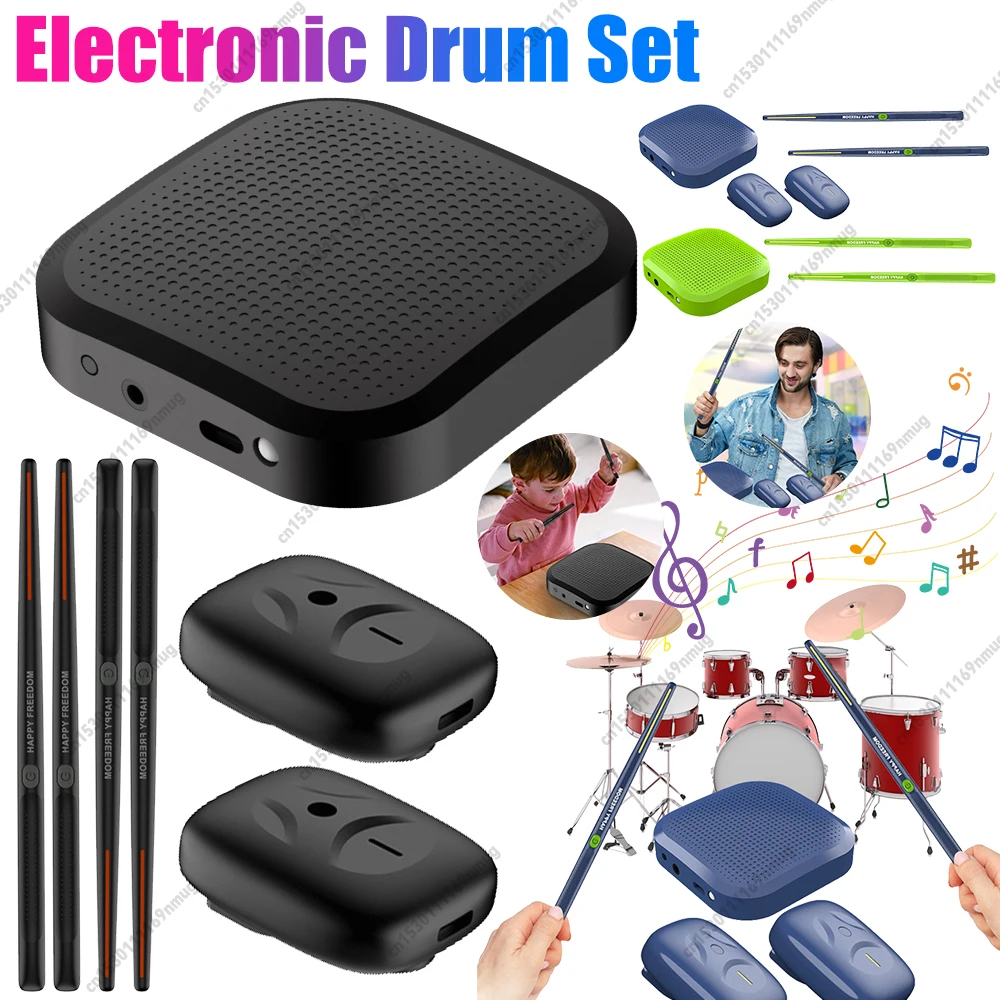 Electric Air Drumsticks Portable Air Drum With Drumsticks Professional Smart Drum Set Beginners Children Adults Training