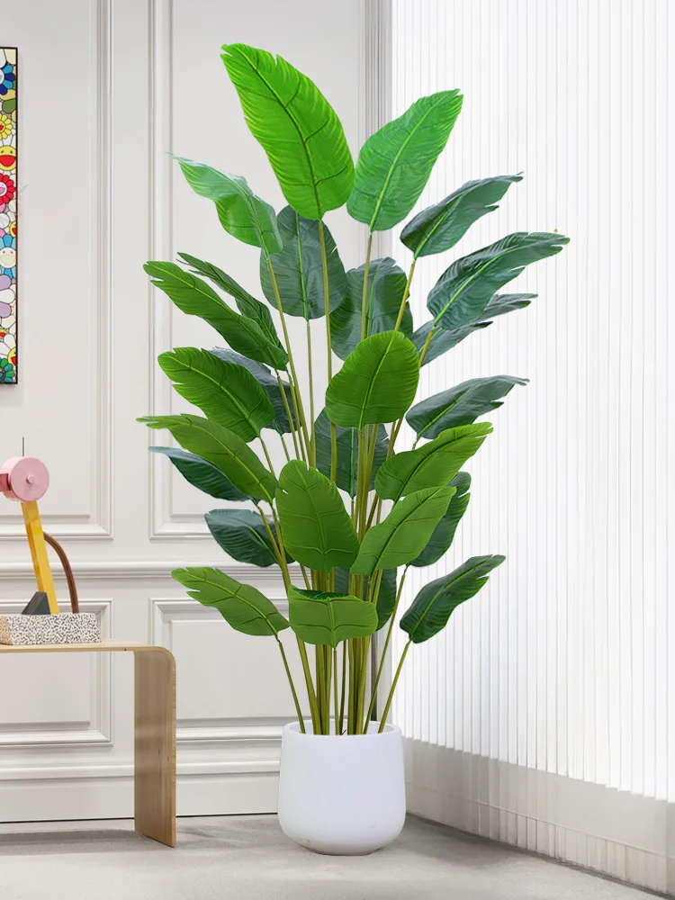 

Simulated Paradise Bird Plant Indoor Large Potted Plant Decoration Living Room Decoration Landing Artificial Flower Tree