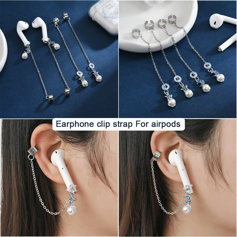 Podstring New Version Of Anti-Lost Strap For Wireless In-Ear Earbuds With Ear Tips, Airpod Pro Lanyard - Black (Compatible With Airpods Pro 1 2 3, Sony, Beats, Samsung, Bose