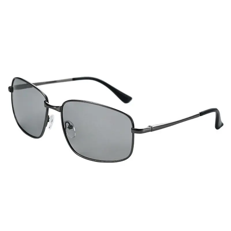 Photochrome Sonnenbrille Leichter Quadratischer Metallrahmen Brille für Tag und Nacht Ergonomische Polarisierte Sonnenbrille – Detail 2