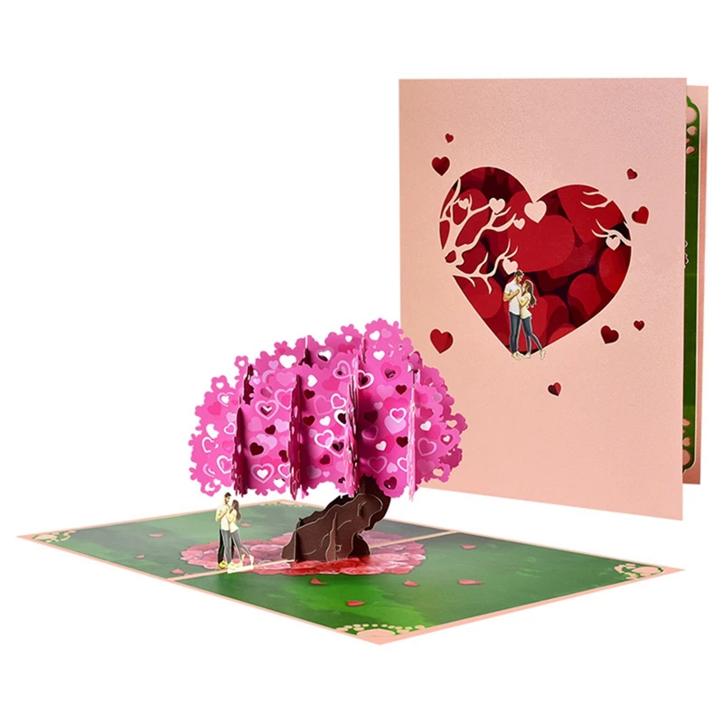 

Valentine's Day Up Card, 3D Greeting Card For Valentines Day, Wedding, Anniversary, Engagement, For Man Woman