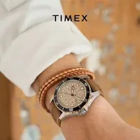 Montre mécanique automatique TIMEX pour homme, acier inoxydable américain, anti-rayures, étanche, montre de plongée, montre de loisirs et d'affaires 5