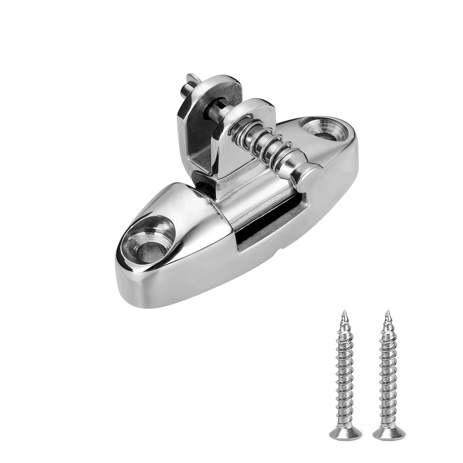 Boat Bimini Top Swivel Deck Hinge 180 Degree Adjustable, with Removable Pin, Solid 316 Stainless Steel Marine Top Hardware