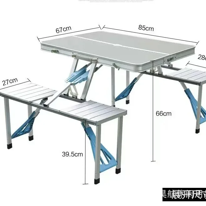 Wholesale white Outdoor restaurant Portable Plastic Camping picnic Dining folding Foldable Table and Chairs Furniture - Image 3