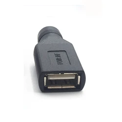 Universal Power Converter Adapter - AC to DC, USB Plug with 5.5x2.1mm Female Port, 12V Charging Solution (DC F TO USB F)