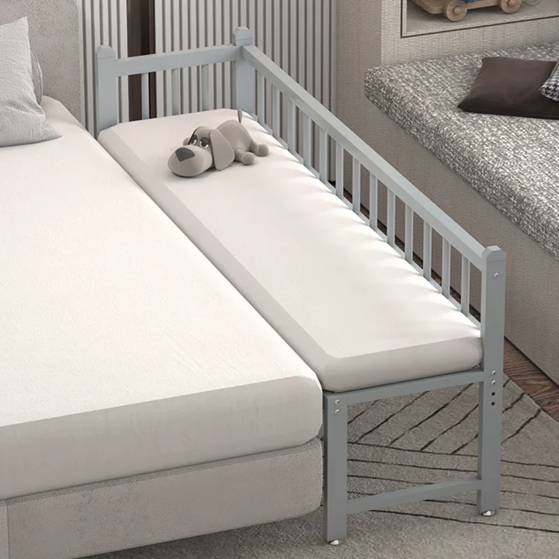 Modern Wrought Iron Children's Bed for Home Spliced Adjustable Height Child Bed Creative Light Luxury Design Beds for Children