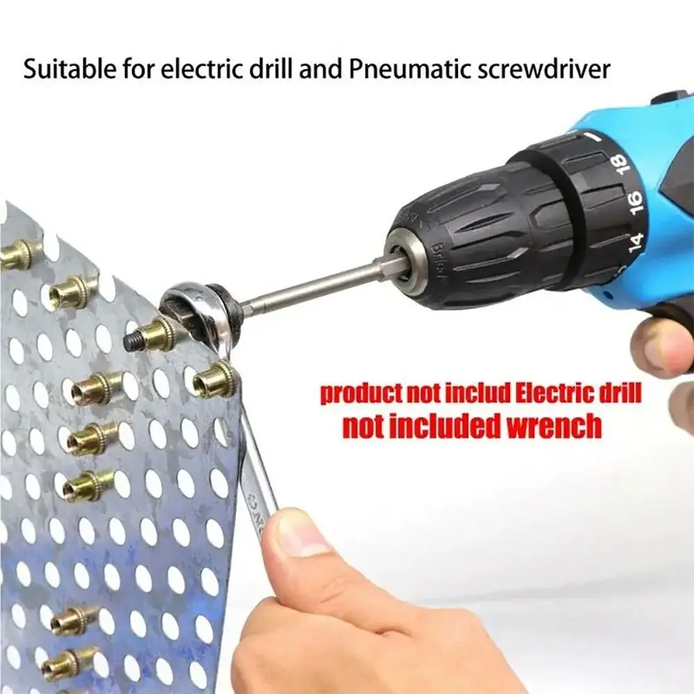 1PC Mandrel Staple Hand Rivet Nut Easy Installation M3 M4 M5 M6 M8 M10 Manual Riveter Tool Electric Riveting Adapter
