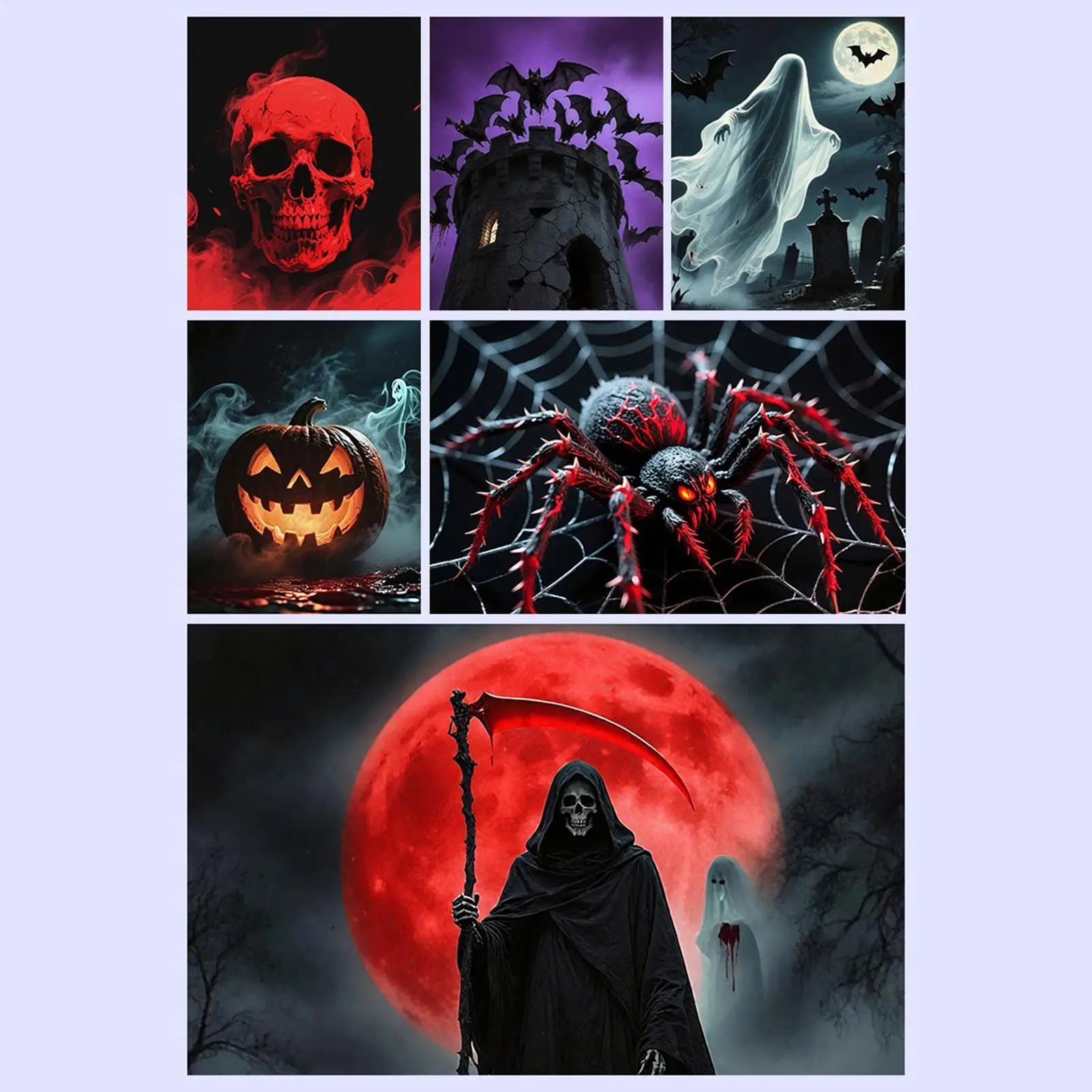 Halloween Projector 360-Degree Rotating LED Halloween Decoration Lamp for Theater Ceiling Room Night Illumination Bedroom Patio