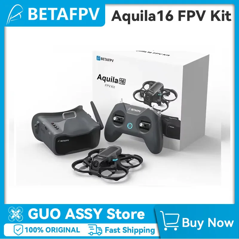 Kit FPV BetaFPV Aquila16 – Quadcopter FPV con motore brushless 1102 18000KV con occhiali VR03 per drone da corsa LiteRadio 2 SE Radio