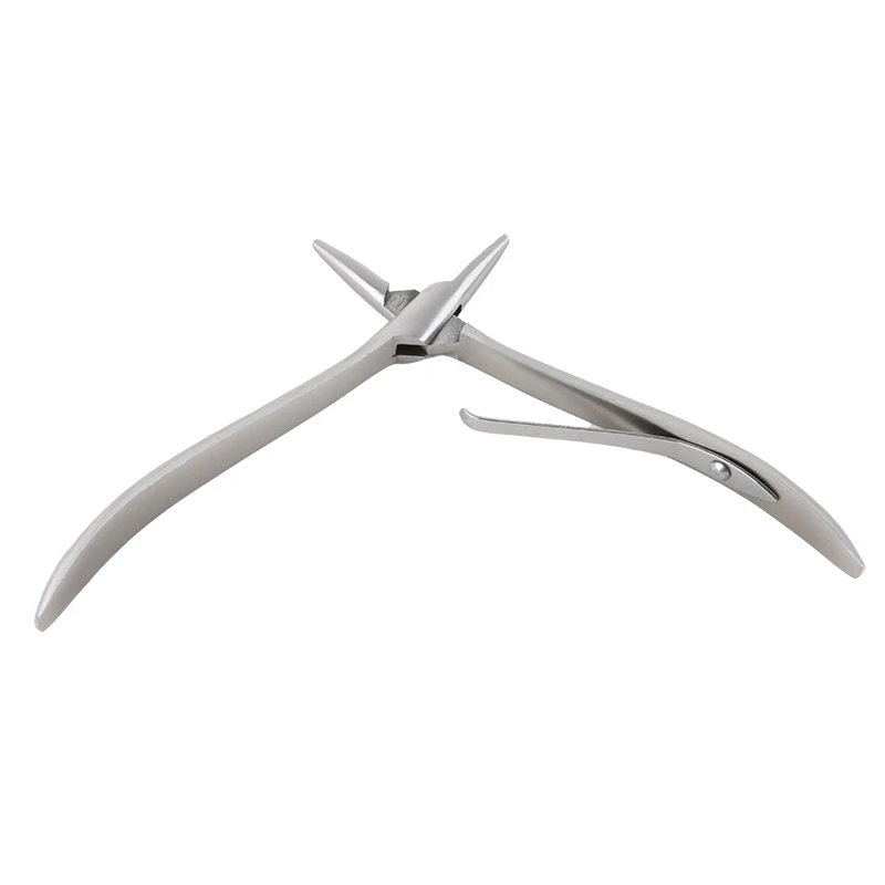 Stainless Steel Hair Extension Pliers Silver Multi Functional Flat Tip Pliers With Teeth Keratin Hair Extensions Removal Tools