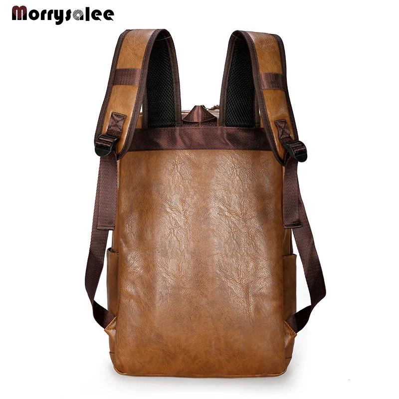 Explosion Models Customized Soft Leather Man Bag Schoolbag Shoulder Bag Large Capacity Outdoor SportsTravel Bag PU Leather Men 4