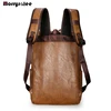 Explosion Models Customized Soft Leather Man Bag Schoolbag Shoulder Bag Large Capacity Outdoor SportsTravel Bag PU Leather Men 4