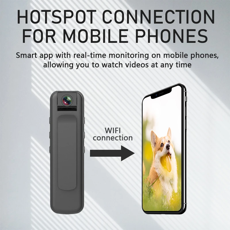 High definition 1080P video recorder wearable police recorder WIFI mini digital camera convenient digital wide-angle mini camera mini digital camera security camera body camera