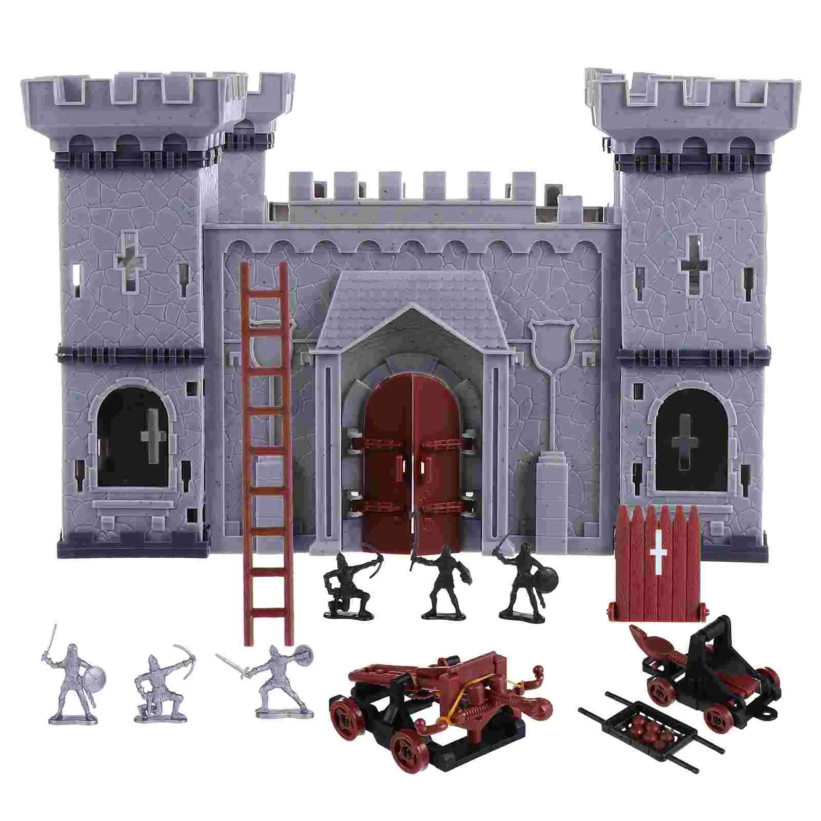 

Model Toy DIY Scene Layout Assembled Toys Kids Educational Self Made Plastic Castle Adornment Soldiers Child Kidcraft Playset
