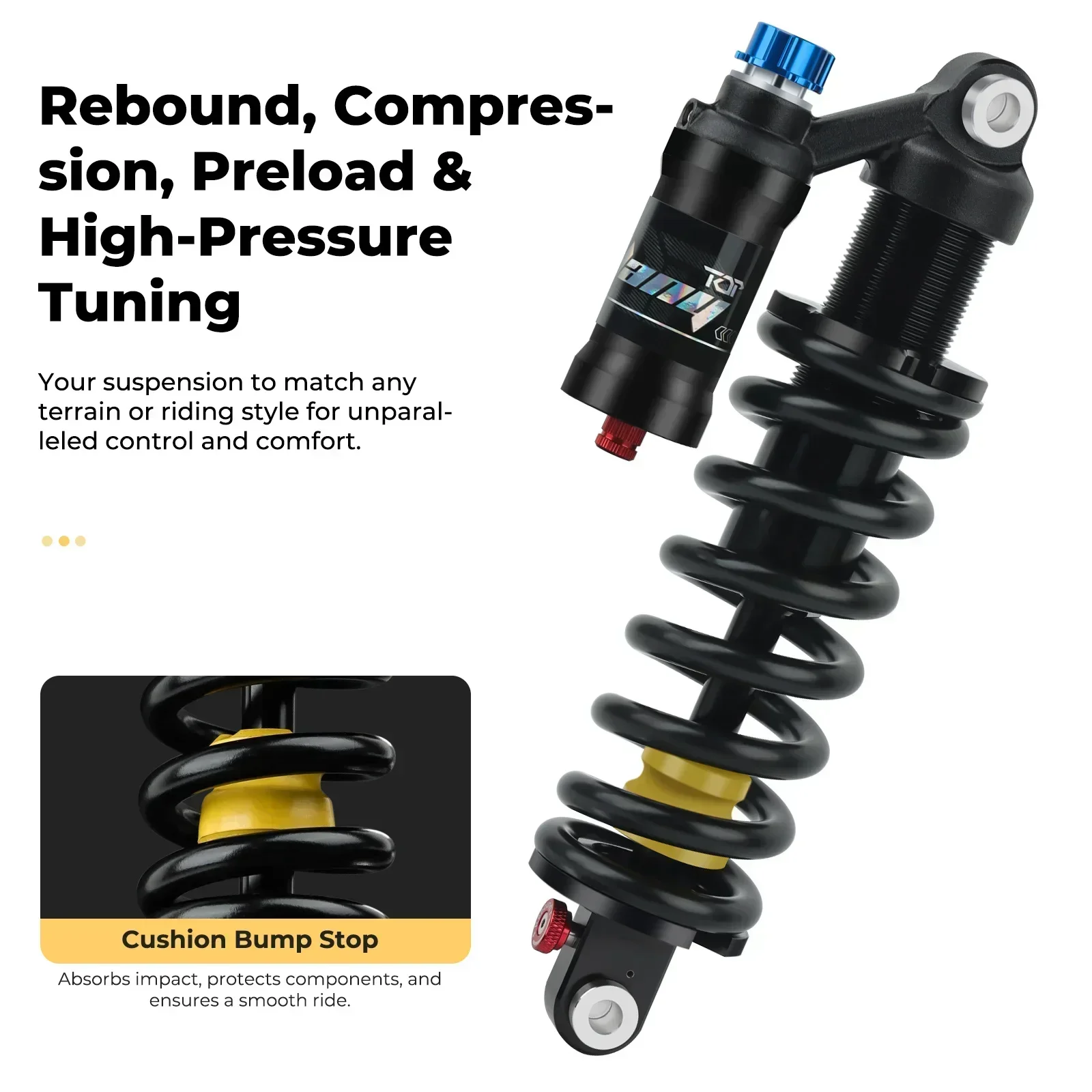 BOLANY 190/210/230mm MTB Bikes Rear Suspension Shock 6066