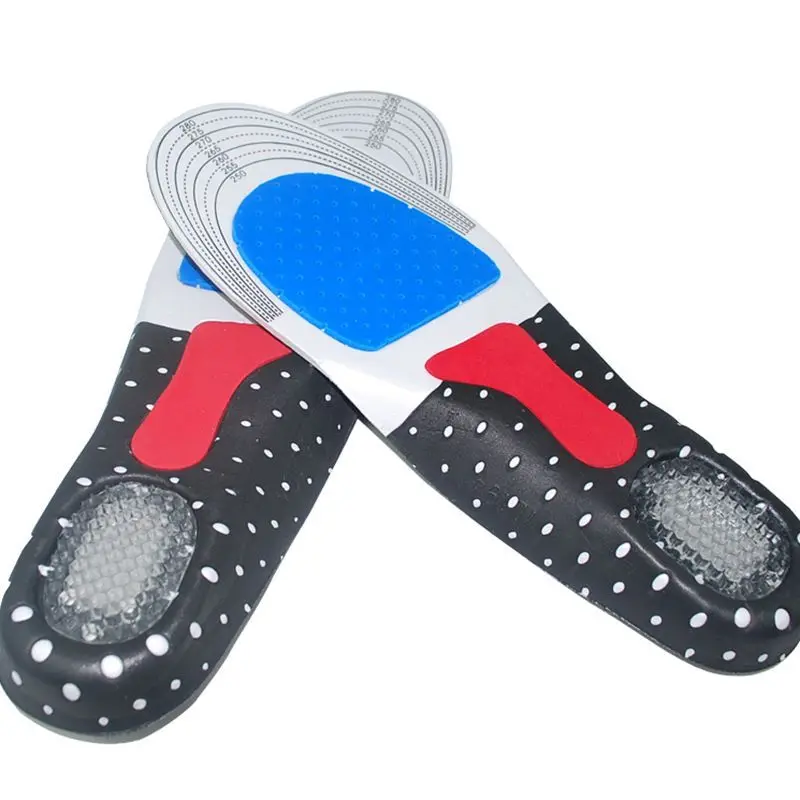 1 Pair Unisex Outdoor Soft Insoles Orthotic Arch Support Shoe Pad Insert Cushion for Men Women's Camping Hiking Beach Sports P-D