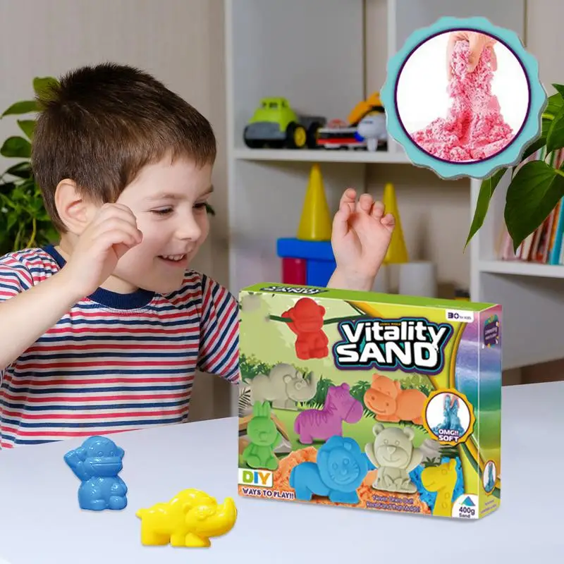 Sand Molds Beach Toys Magic Sand Clay Educational Toy Children Play Sand Modeling Clay Supplies Anti Stress Toys For Kid Toddler 4