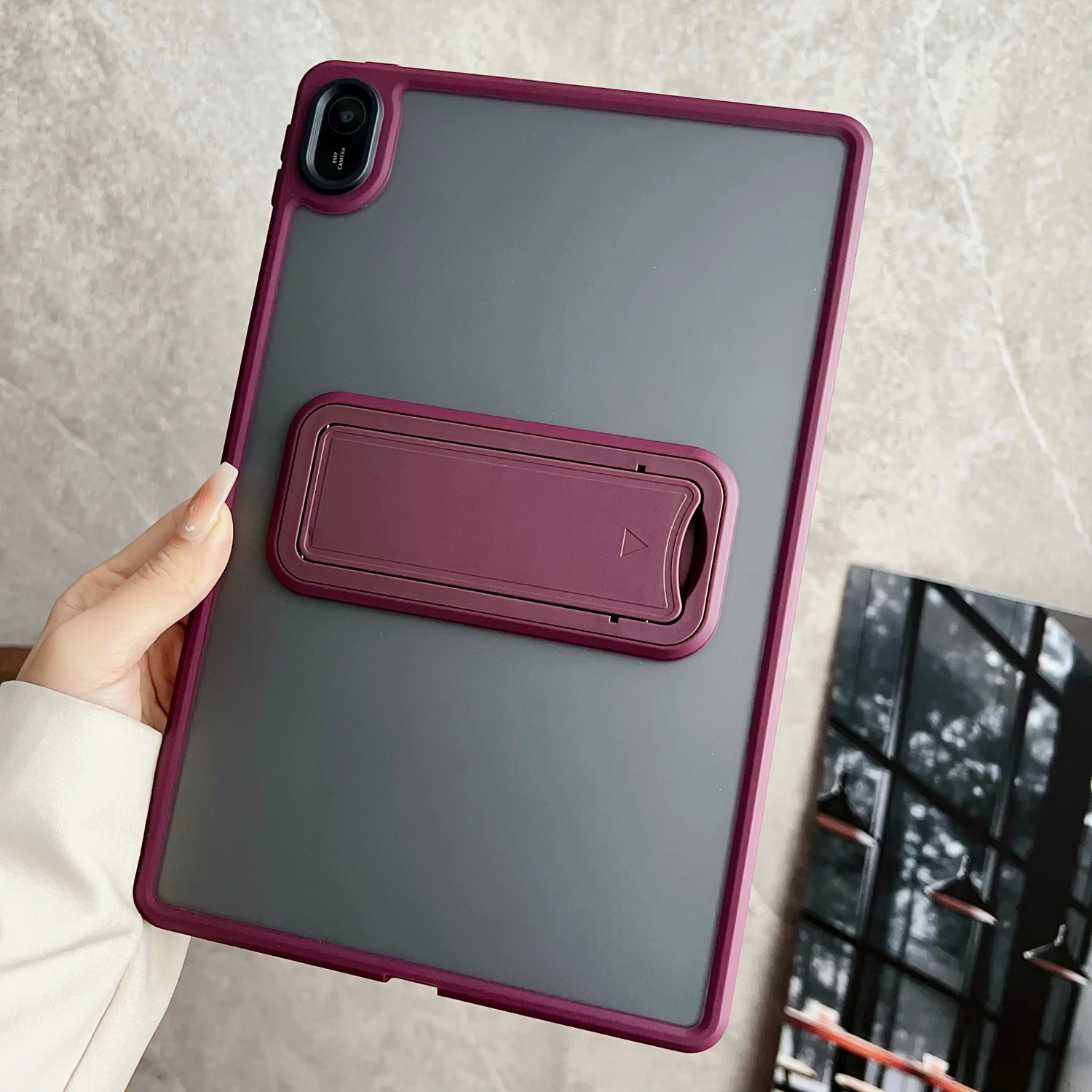 Matte Kickstand Shockproof Tablet Case with Hard Holder Cover