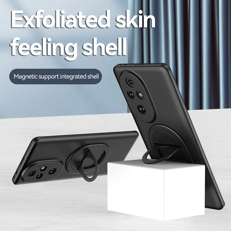 Metal ring arc magnetic holder strong for Honor 200 Pro 100 Pro 90 80 Honor Magic 6 Pro 5 protective cover for car holder
