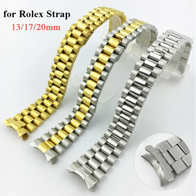 13Mm 17Mm 20Mm Cinturino In Acciaio Inossidabile Per Cinturino Da Polso Rolex Per Braccialetto Di Ricambio Perpetuo Ostrica Uomo Donna Cinturino Da Po