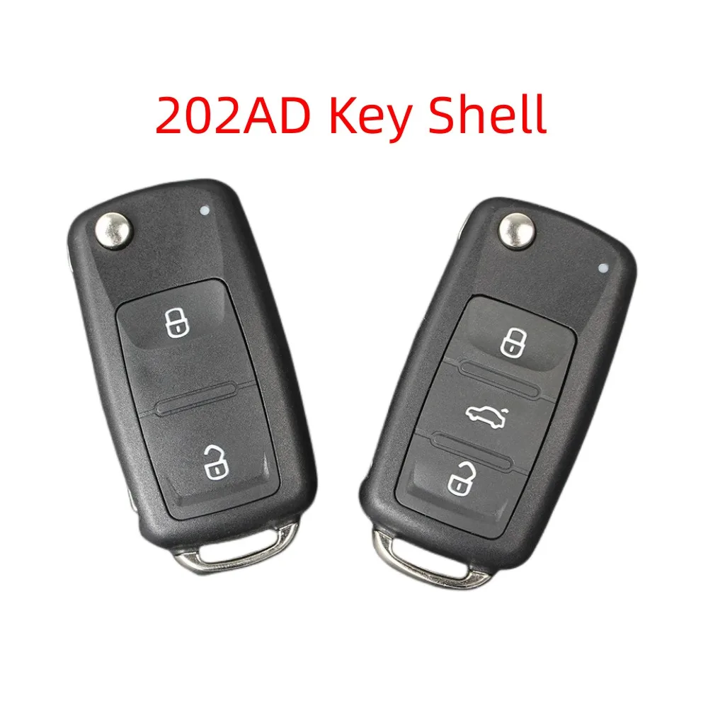 2/3 Pulsante Flip Remote Shell Car Key Fob Case Muslimah Case Car Key Case Per Polo Touran Caddy Jetta Golf Tiguan Skoda