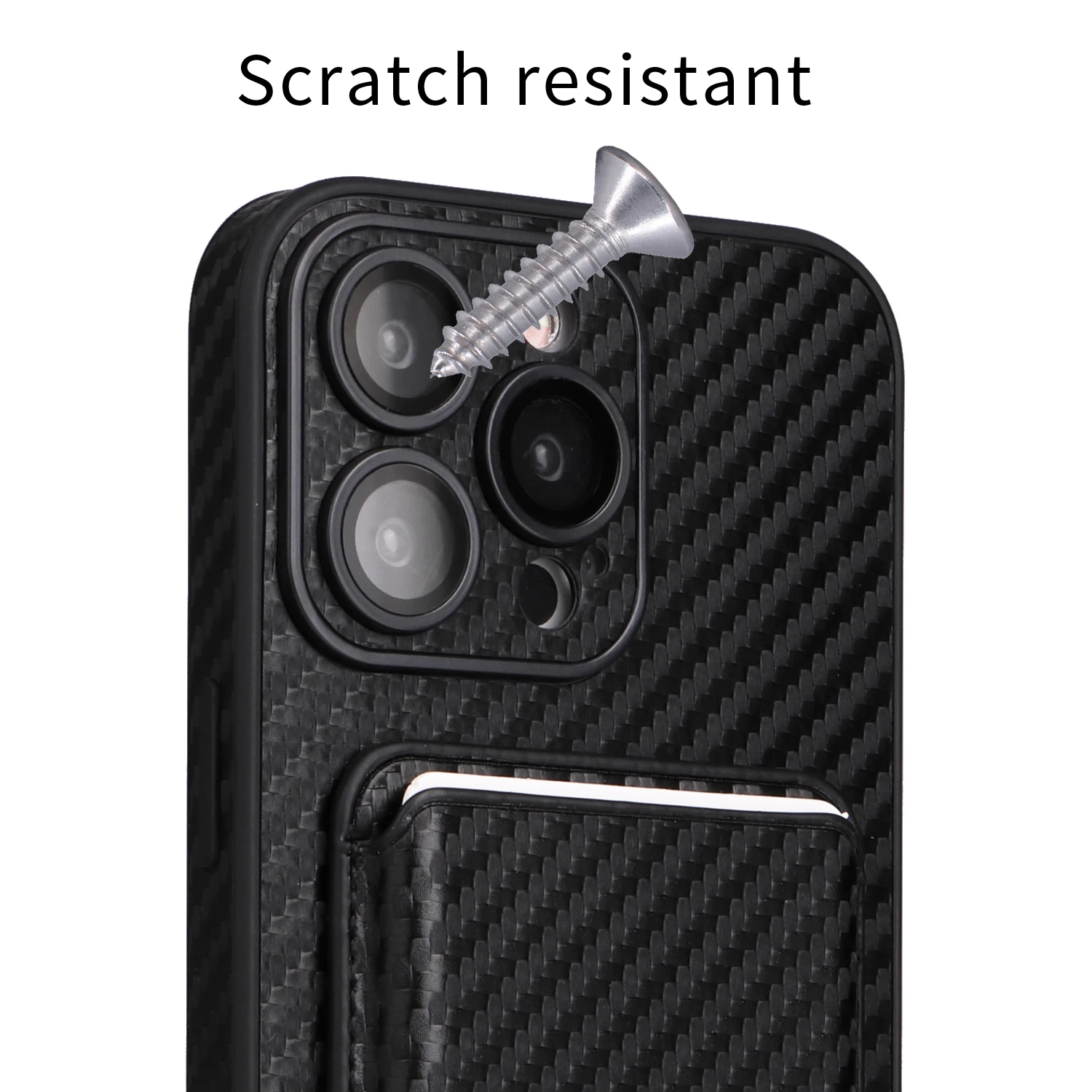 2-in-1 High-end Carbon Fiber Leather Magnetic Phone Case for Iphone 13 14 15 Pro Max Lens Protection Film Strong MagSafe Cover