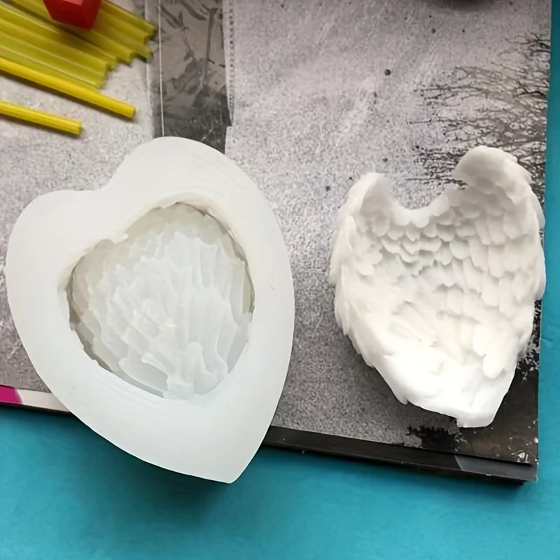 1PC/3PCS/5PCS Mold Wings Love Mirror Tray Feather Mirror Silicone Mold Wings Love Mirror Tray Feather Mold