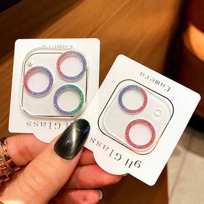 Bling Glitter Diamond Clear Kameraobjektiv-Schutzhülle für IPhone 13 12 11 15 Pro Max Mini 14 Plus 13Pro 12Pro_voghion.com