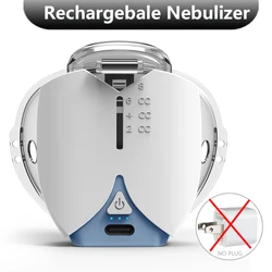 Portable Ultrasonic Handheld Nebulizer with Silent Operation & Rechargeable Design ((492E CHG Blue)No)