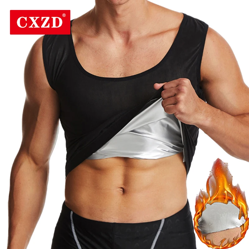 Waist Trainer Body Shaper CXZD Men Shapewear Sauna Sweat Vest Body Shaper Gym Fitness Tank Tops Tummy Control Undershirt Burst Sweat Waist Trainer Corset
