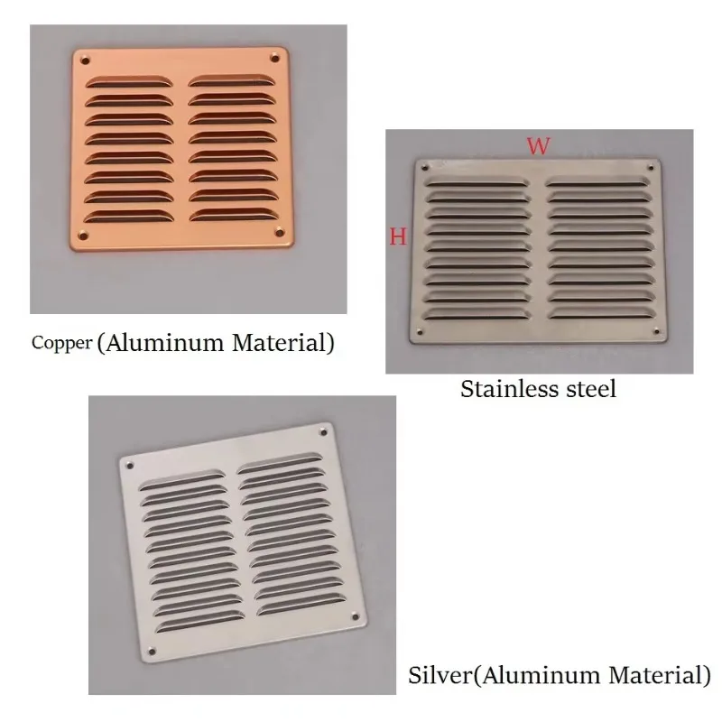 Aluminum Air Vent Ventilator Grille Undereave Under eave Louvers 304 Stainless steel Copper Rain
