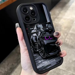 Sleek Black Sports Car Silicone Soft Phone Case Cover - iPhone 16 Pro Max (Black - YYDSF1395)