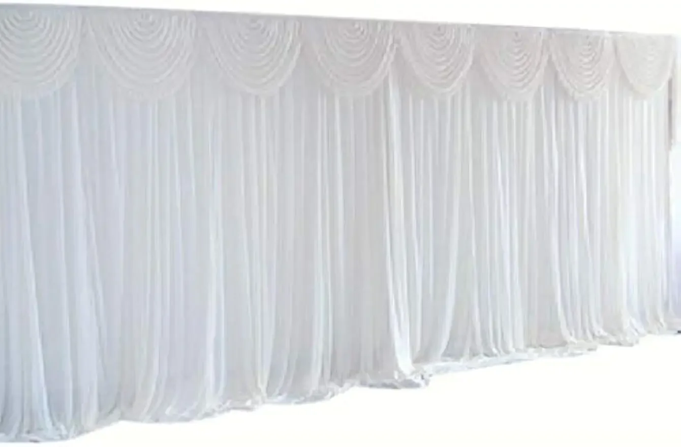 Hochzeitshintergrundvorhänge, 3 x 3 m Hintergrunddekor, Stoff, Seidenmaterial für Hochzeiten, Partys, Bühnen, Theater-/Fotostudios – Detail 5