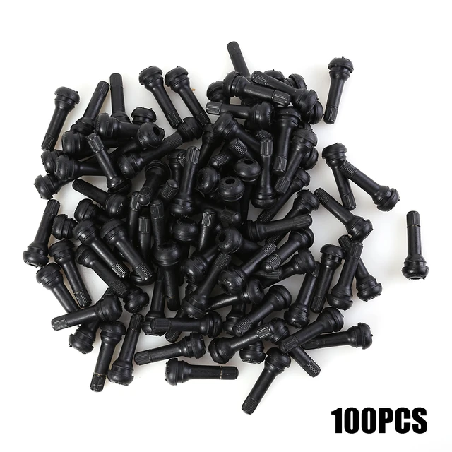 Automobile Vacuum Tire Valve Car Tubeless Valve TR414 Valve with Valve Core  Black Rubber Snap Type Valve Stem Dust Cover - AliExpress