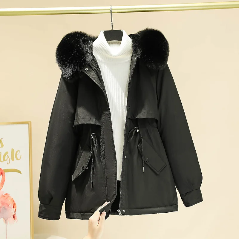

Down cotton jacket, winter new style, plush Korean version, loose and thick cotton jacket, cotton jacket, women's coat