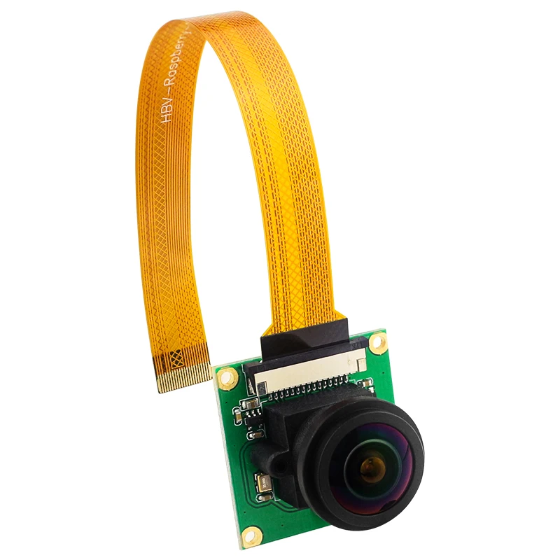 175 graus, sensor OV5647, 5MP, lente Fisheye