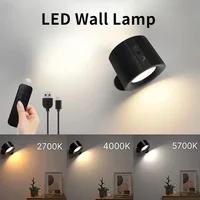 Magnetic LED Wall Light Rechargeable Touch Control Double Head Spotlight Lamp 360 Rotatable Wireless Wall Lights For Bedroom 1