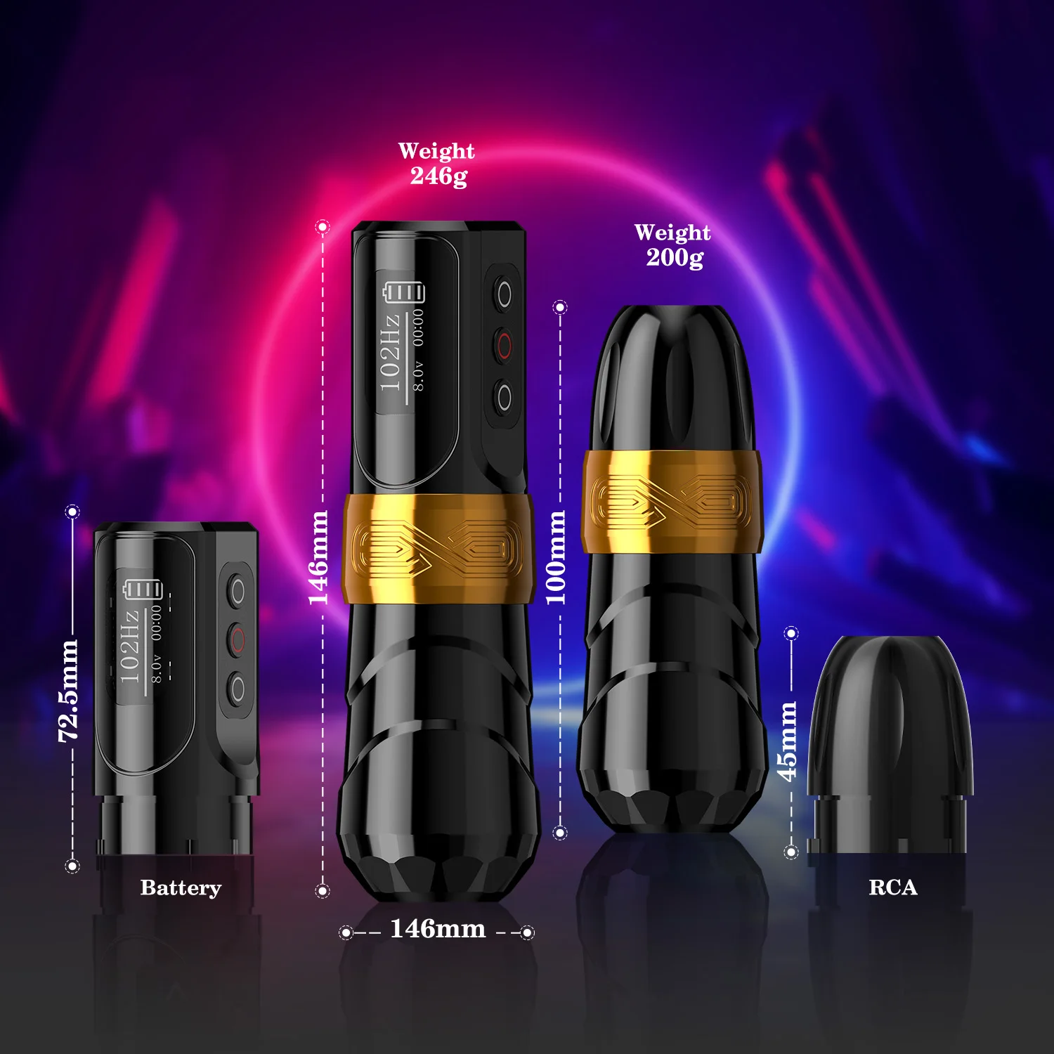 XNET FLUX MAX 2024 Wireless Tattoo Machine Rotaty Pen Coreless