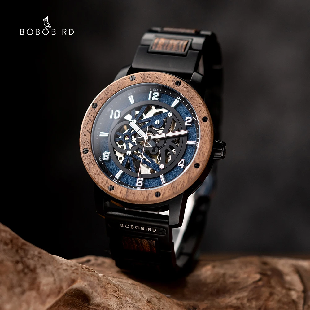

BOBO BIRD New Luxury Business Watch Men Automatic Movement Mechanical Wrist Watches Fashion Male Clock Relogio Masculino
