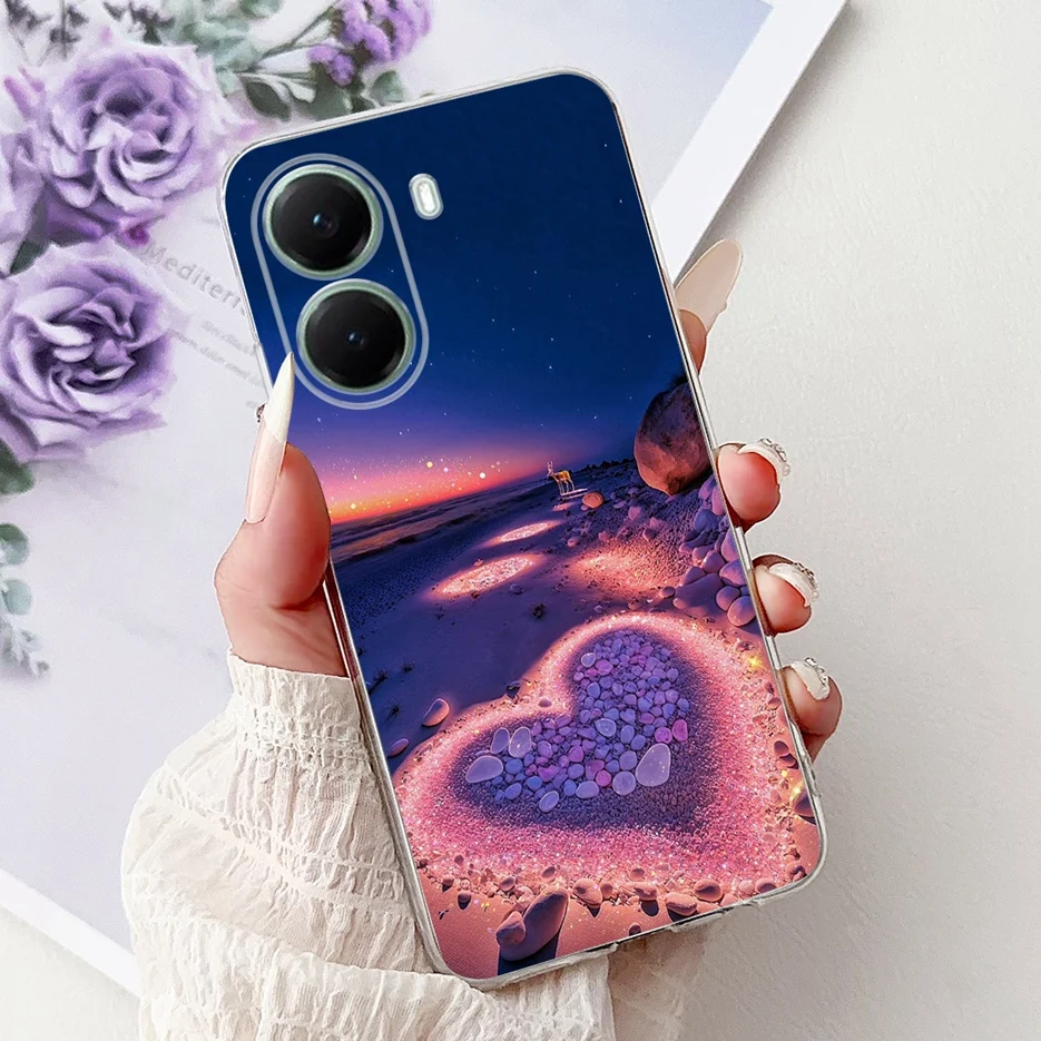 Stylish Painted Clear Silicone Soft TPU Phone Case Cover Shell Coque