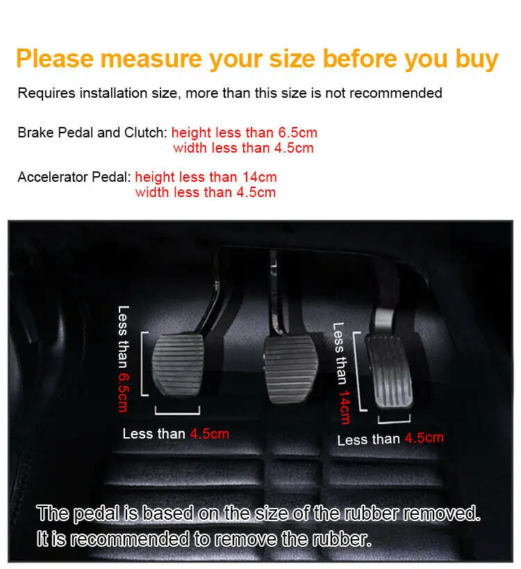 Car Pedals Universal 3pcs Aluminum Automatic Transmission Car Pedal Cover Non-Slip Brake Fuel Gas Foot Pad Set Kit