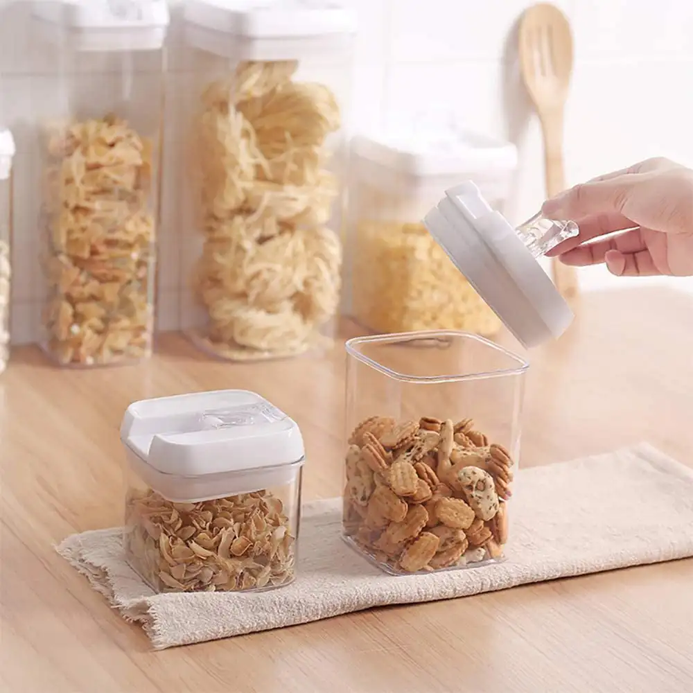 4PCS Rectangular Plastic Food Storage Container Organizer Airtight - China  Food Storage Container and Food Container price