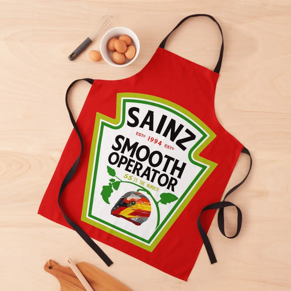 

Carlos Sainz Smooth Chili Sauce Apron Kitchen For Man Chef jacket men kitchen utensil Apron